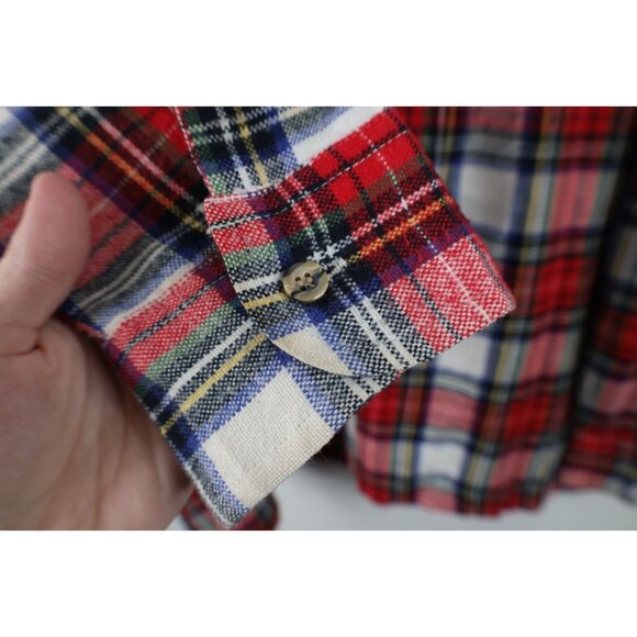 Vintage 80s 90s Streetwear Mens Large Double Pocket Knit Collared Button Shirt - Picture 7 of 14